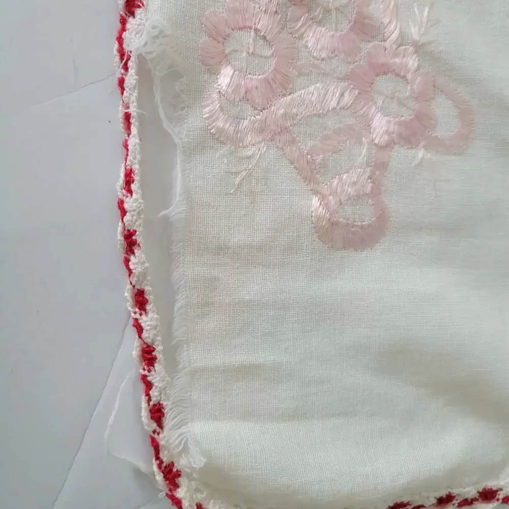 CRAFTS Upcycle Vintage Embroidered Estate Crochet Runners Table Doilies Lot Of 2